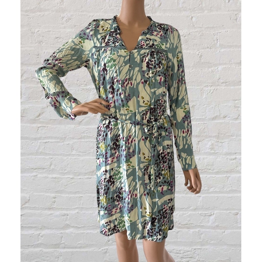 Dolan Left Coast Anthropologie Shirt Dress Womens XS Long Roll Tab Sleeves
